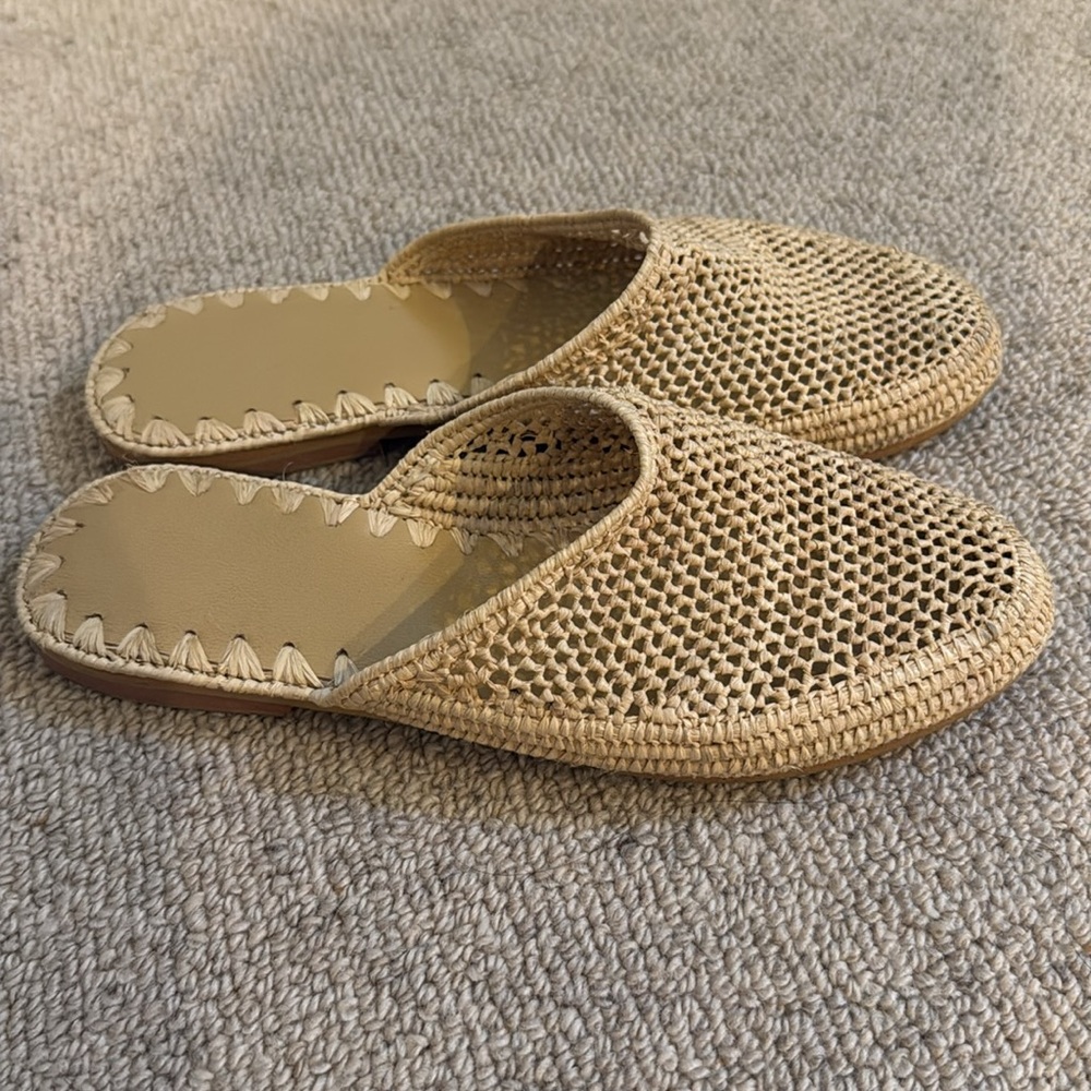 Raffia Handmade Women's Slip-On Sandals - 8.5/9 - Picture 1 of 6